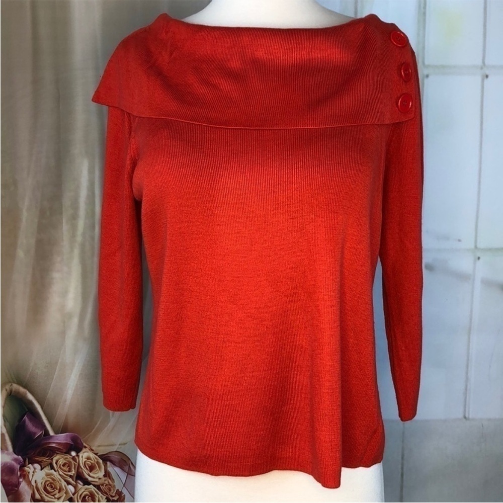REQUIREMENTS Red Knit Top L